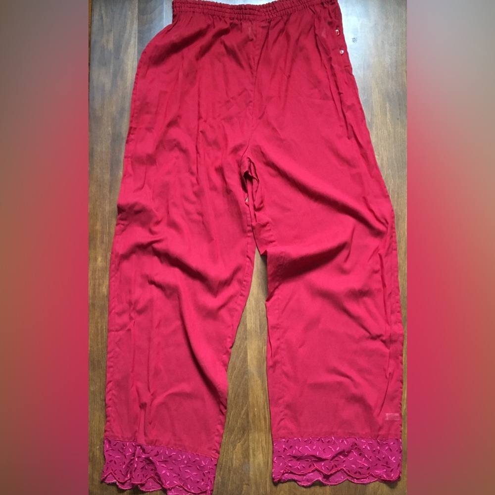 Vintage April Cornell Long Sleeveless Dress and Pants Set - Picture 7 of 11